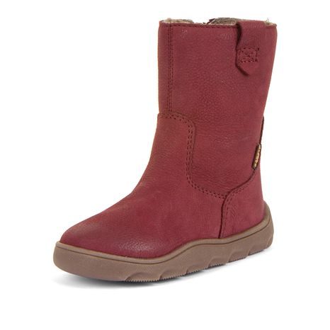 DIEVČENSKÉ ZIMNÉ BAREFOOT TOPÁNKY ZERU TEX BOOT BORDEAUX, FRODDO, G3160242-4, ČERVENÁ