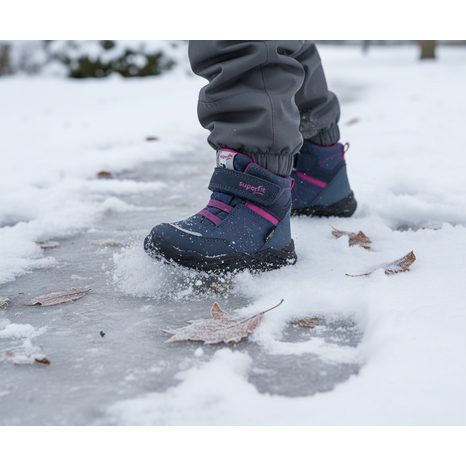 DIEVČENSKÉ ZIMNÉ TOPÁNKY GLACIER GTX, SUPERFIT, 1-009227-8030, MODRÁ