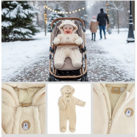 PIDILIDI ZIMNÁ DOJČENSKÁ KOMBINÉZA PD1166-11 BEIGE