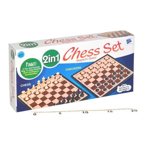 ŠACHY + DÁMA 2V1 MAGNETICKÉ, WIKY, W116972