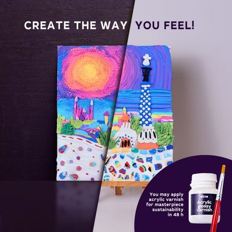 OKTO MALOVÁNÍ HMOTOU MOTIV "#PARK GUELL - BARCELONA" 30X40 CM, OKTO, W051127