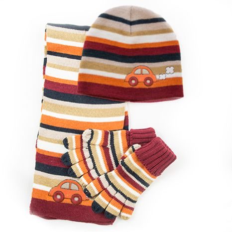 PLETENÁ ČEPICE, ŠÁLA A RUKAVICE PIDILIDI, PD373, KLUK