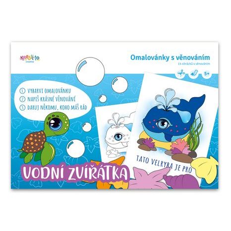 Vymaluj přání - vodní zvířátka, Kresli.to, W011345