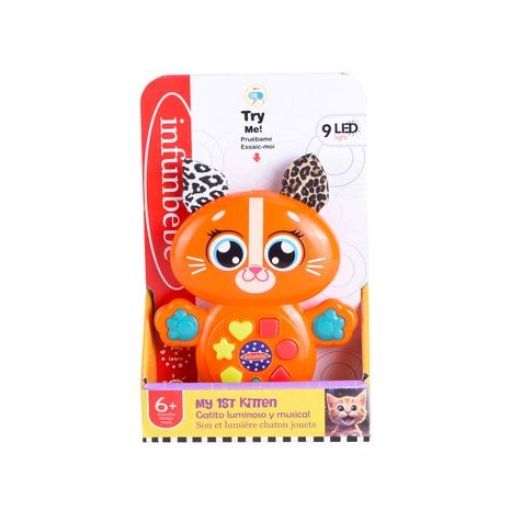 KOČKA INTERAKTIVNÍ S EFEKTY 16 CM, INFUNBEBE
