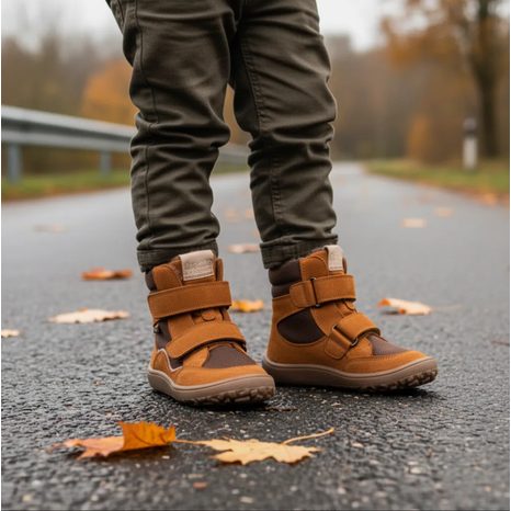 GYEREK TÉLI BAREFOOT CIPŐ TEX WINTER COGNAC FRODDO G3160247-4