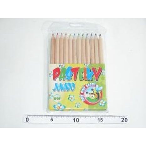 Creioane colorate naturale Jumbo 12 buc, WIKY, W811006