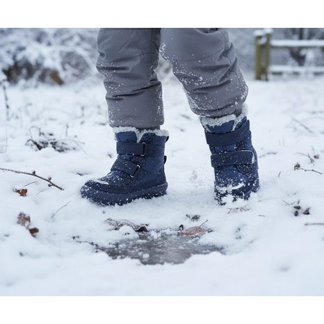 CIZME DE IARNĂ PENTRU FETE FLAVIA BLUE/SILVER GORE-TEX, SUPERFIT , 1-000216-8000, ALBASTRU