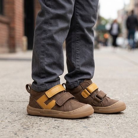 DIEVČENSKÉ CELOROČNÉ ČLENKOVÉ BAREFOOT TOPÁNKY MALY F BROWN FRODDO G2130380-2