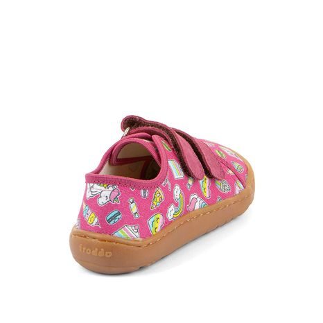 DIEVČENSKÉ PLÁTENÉ BAREFOOT TENISKY CANVAS FUXIA+ FRODDO G1700440-10