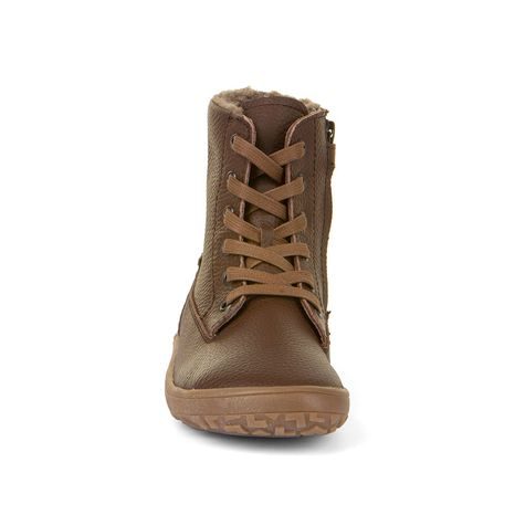 DĚTSKÉ ZIMNÍ BAREFOOT BOTY TEX LACES BROWN, FRODDO, G3160236-1, HNĚDÁ