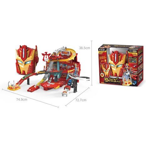 Autobot șenile portabile pliabile cu efecte 75x73x39 cm, Wiky Vehicles, W021198