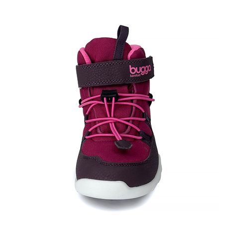DĚTSKÉ ZIMNÍ BAREFOOTOVÉ BOTY S MEMBRÁNOU BUGGA CHRIS BURGUNDY B00190-16