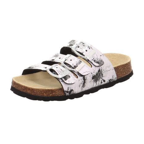 PAPUCI DIN PLUTĂ PENTRU COPII SUPERFIT FOOTBAD WHITE/MULTICOLORED 1-800113-0030