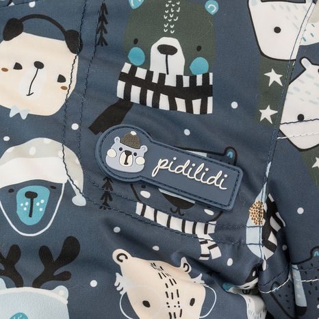 CHLAPČENSKÁ ZIMNÁ BUNDA S KOŽUŠINOU, PIDILIDI, PD1130-02, MODRÁ