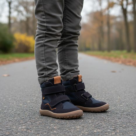 CHLAPECKÉ ZIMNÍ BAREFOOT BOTY TEX WINTER DARK BLUE FRODDO G3160247