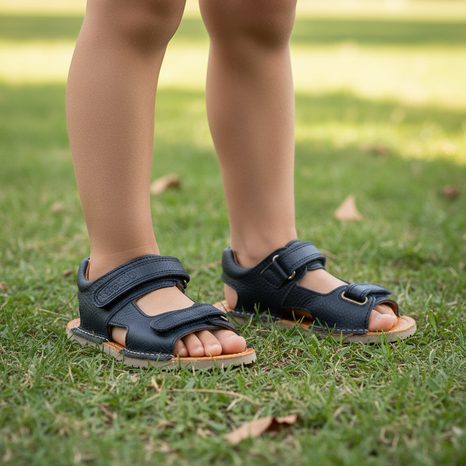 SANDALE BAREFOOT PENTRU BĂIEȚI FLEXI MINI DARK BLUE FRODDO G3150270