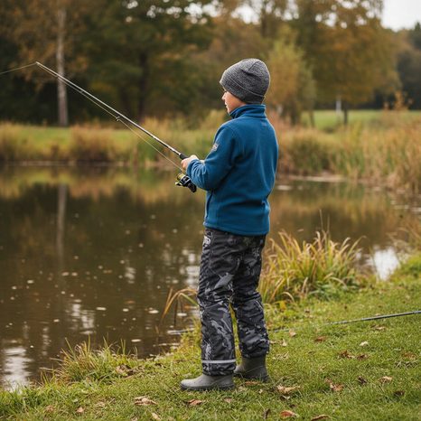KALHOTY SPORTOVNÍ CHLAPECKÉ PODŠITÉ FLEEZEM OUTDOOROVÉ, PIDILIDI, PD1075-23, CAMO