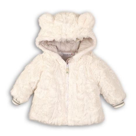 Kabátek kojenecký chlupatý, Minoti, TALE 3, bílá