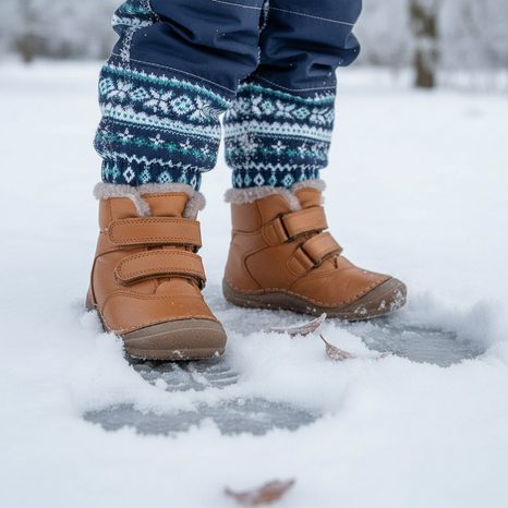 DĚTSKÉ ZIMNÍ BOTY FLEXIBLE PAIX UP WINTER COGNAC, FRODDO, G2110143-5, HNĚDÁ