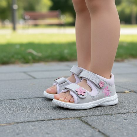 SANDALE PENTRU FETE POLLY LIGHT GREY/PINK SUPERFIT 1-600098-2500