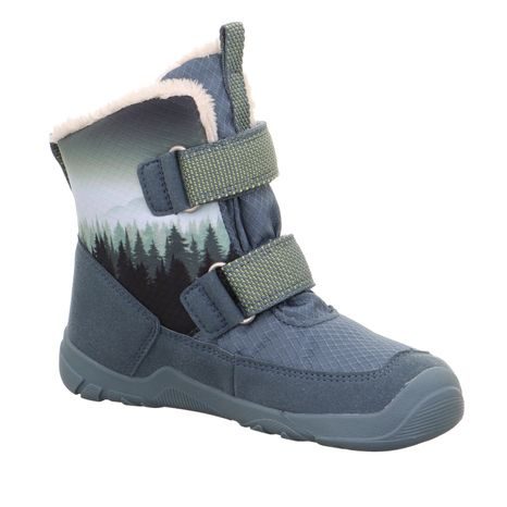 DĚTSKÉ ZIMNÍ BOTY BAREFIT TRACE BLUE/YELLOW GORE-TEX, SUPERFIT , 1-006039-8000, MODRÁ