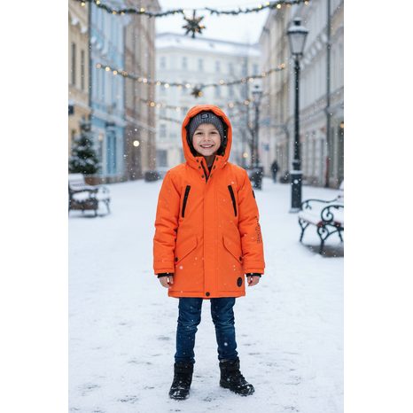 PALTON PENTRU BĂIEȚI PARKA, MINOTI, BLAZER 2, PORTOCALIU