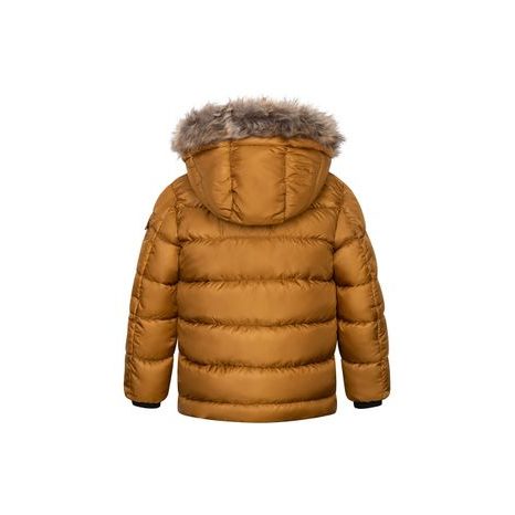 CHLAPČENSKÝ NYLONOVÝ KABÁT PUFFA, MINOTI, 11COAT 26, HNEDÝ