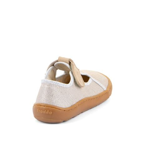 LÁNY VÁSZON BAREFOOT VÁLTÓCIPŐ CANVAS T-BAR GOLD SHINE FRODDO G1700439-3