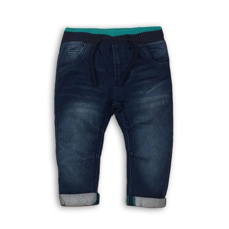 KALHOTY CHLAPECKÉ DŽÍNOVÉ V PASE DO GUMY, MINOTI, CROSS 11, SVĚTLE MODRÁ