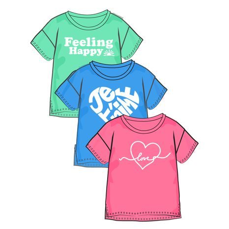 TRIČKO DÍVČÍ S KRÁTKÝM RUKÁVEM 3PACK, MINOTI, 14TEE 53, HOLKA