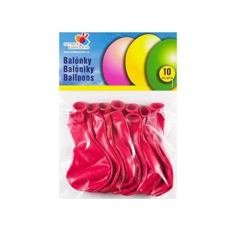 Balon gonflabil - set de 10 RED 26cm, Smart Balloons, W040575