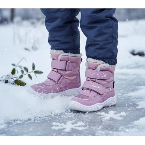 DÍVČÍ ZIMNÍ BOTY CRYSTAL GTX, SUPERFIT, 1-009098-8510, RŮŽOVÁ