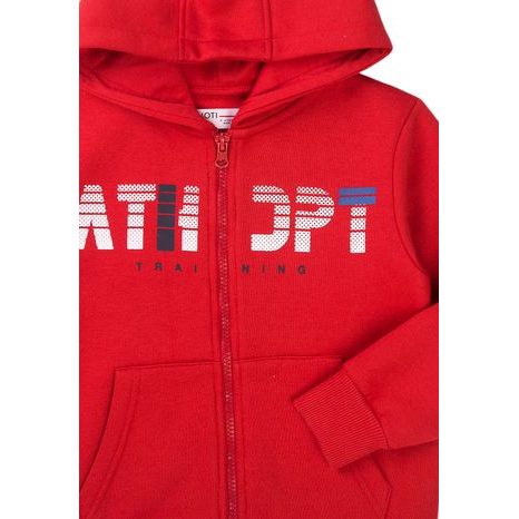 HANORAC CU GLUGĂ PENTRU BĂIEȚI, MINOTI, 7BZTHRU 3, ROȘU