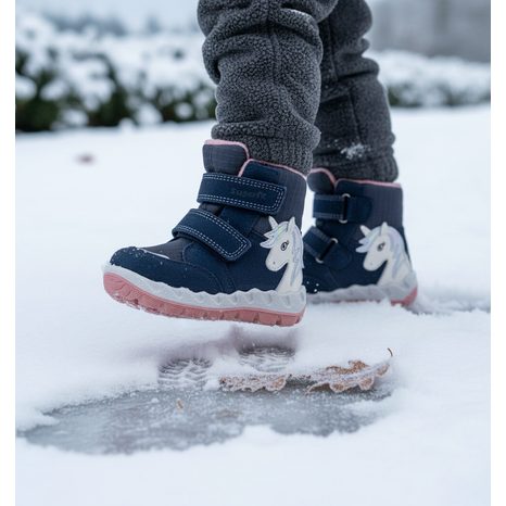 ZIMNÍ DÍVČÍ BOTY ICEBIRD GTX, SUPERFIT, 1-006010-8010, TMAVĚ MODRÁ