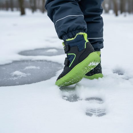 CHLAPECKÉ ZIMNÍ BAREFOOT BOTY GERO GREEN, PRO-TEX, PROTETIKA, ZELENÁ