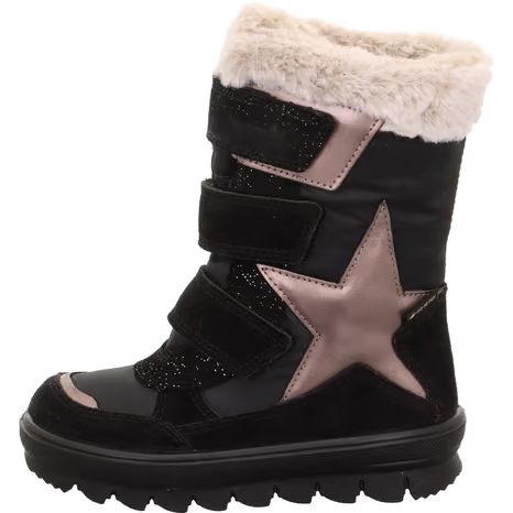 DÍVČÍ ZIMNÍ BOTY FLAVIA BLACK/BEIGE GTX SUPERFIT 1-000226-0000