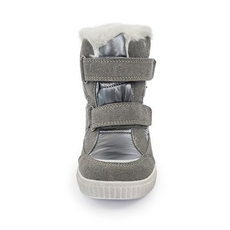 DĚTSKÉ ZIMNÍ BOTY S KOŽÍŠKEM POLARFOX, 2 SUCHÉ ZIPY, BUGGA, B00172-10, ČERNÁ