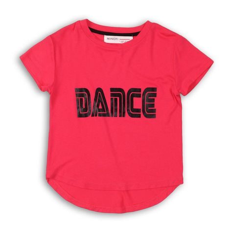 Tricou pentru fete cu mânecă scurtă, Minoti, DANCE 6, roz