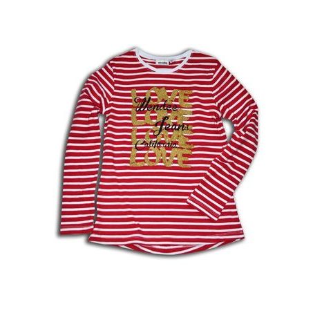 tričko dievčenské, dlhý rukáv, Wendee, OZFB102511-2, červená 