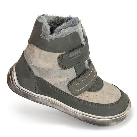 CHLAPECKÉ ZIMNÍ BOTY BAREFOOT RODRIGO GREY, PROTETIKA, ŠEDÁ