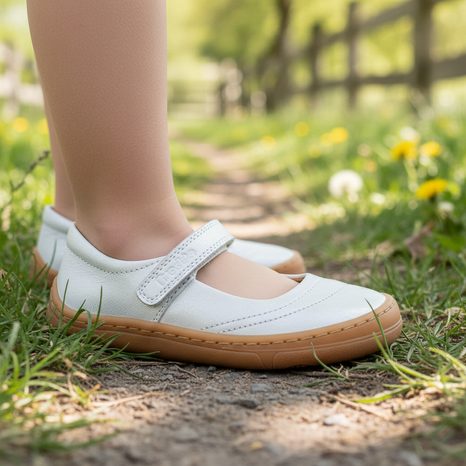 DÍVČÍ BAREFOOT BALERÍNY MARY J SILVER FRODDO G3140184-6 STŘÍBRNÁ