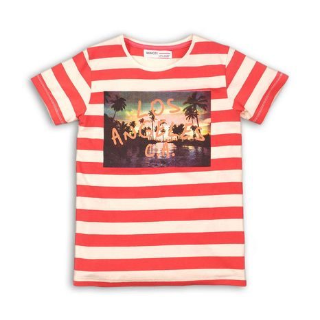 Tricou pentru băieți cu mânecă scurtă, Minoti, MAUI 1, roșu 
