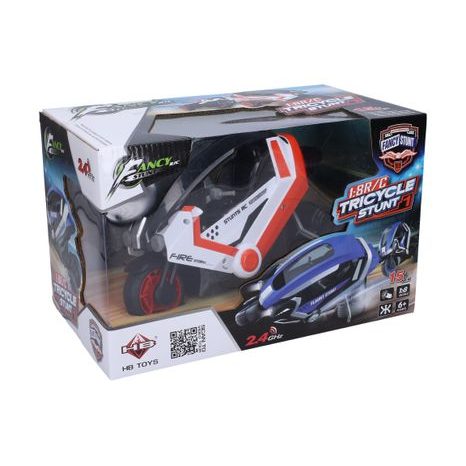 Tricikli Stunt RC távirányítós háromkerekű 25 cm, Wiky RC, W013569