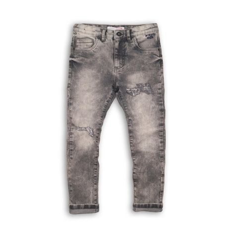 Nohavice chlapčenské džínsové s elastanom, Minoti, LUXE 10, šedá