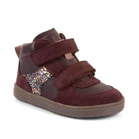 DIEVČENSKÉ CELOROČNÉ KOŽENÉ ČLENKOVÉ BAREFOOT TOPÁNKY LOOP HIGH-TOPS DARK BORDEAUX FRODDO G2110157-4