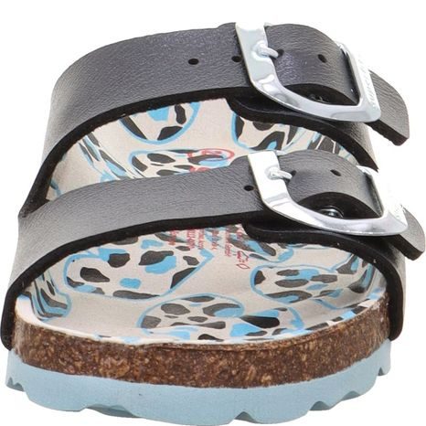 CHLAPECKÉ KORKOVÉ PANTOFLE SUPERFIT FOOTBAD BLACK/MULTICOLORED 1-800111-0070