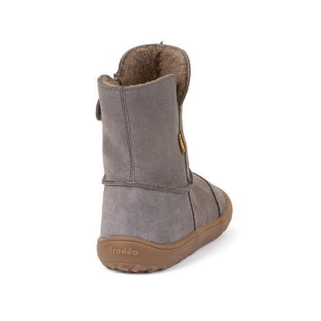 DĚTSKÉ ZIMNÍ BAREFOOT BOTY TEX SUEDE  GRAY, FRODDO, G3160238-3, ŠEDÁ