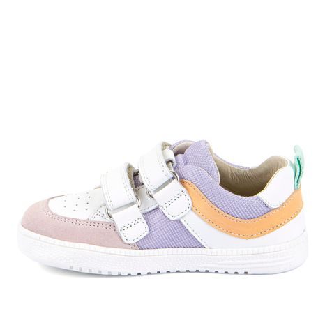 DIEVČENSKÉ BAREFOOT TEXTILNÉ TENISKY LOOP WHITE/LILA FRODDO G3130282-8