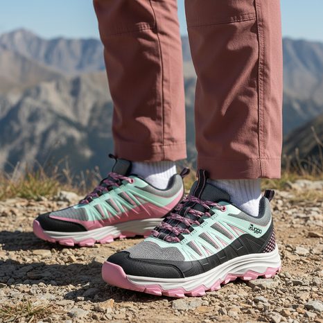 PANTOFI OUTDOOR PENTRU FETE CU ȘIRETURI BUGGA TARA GRAY B00203-01