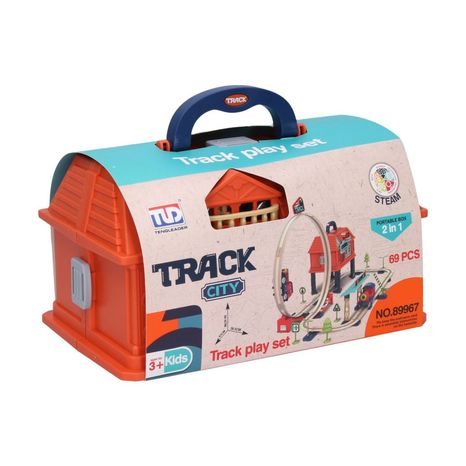 VLAKOVÁ DRÁHA V KUFŘÍKU 69 DÍLKŮ 67X36,5X36,5 CM, WIKY VEHICLES, W038653